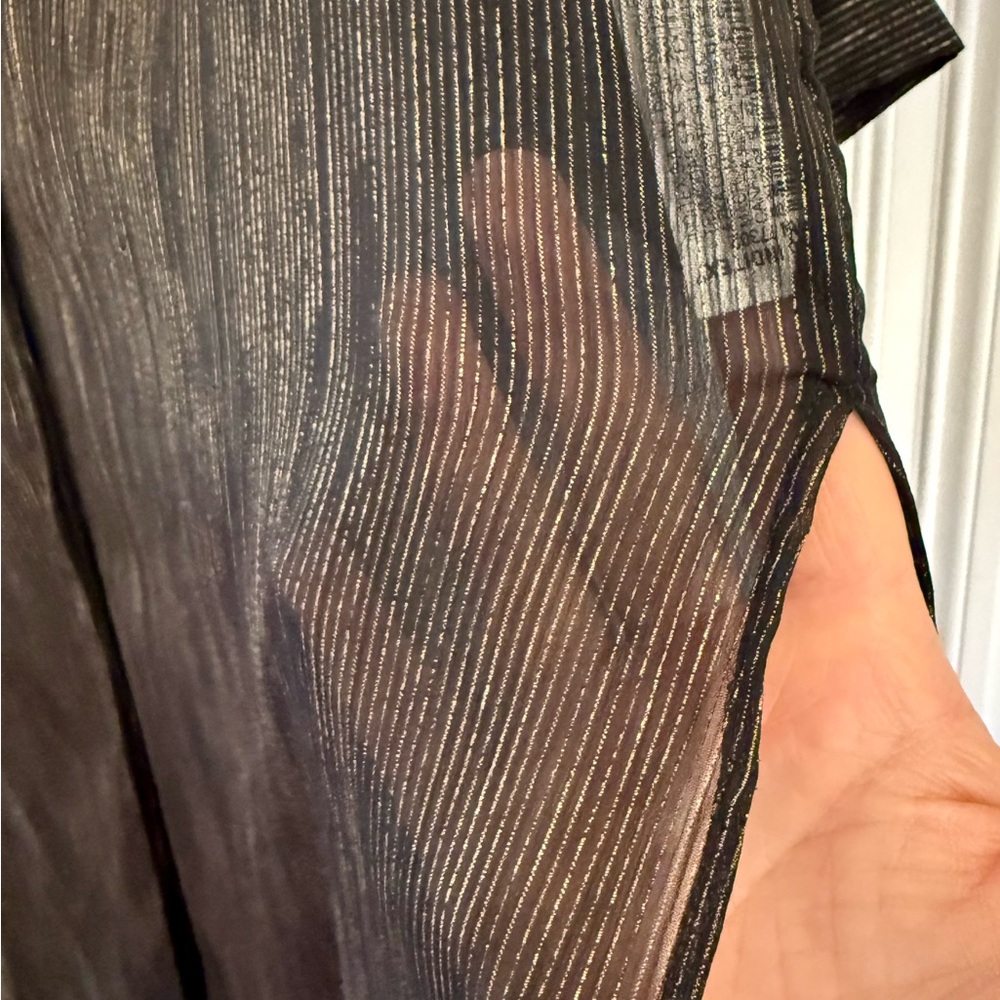 Zara Black/ Gold Sheer Duster Cardigan - Picture 8 of 14